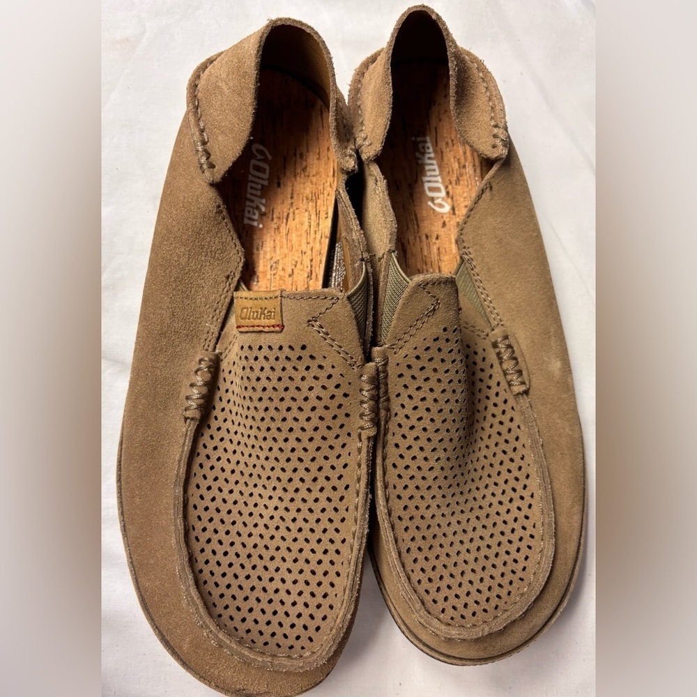 OluKai 10184-1010 Clay Moloa Kohana Slip-On Leather Loafers Shoes Men’s US 9 M
